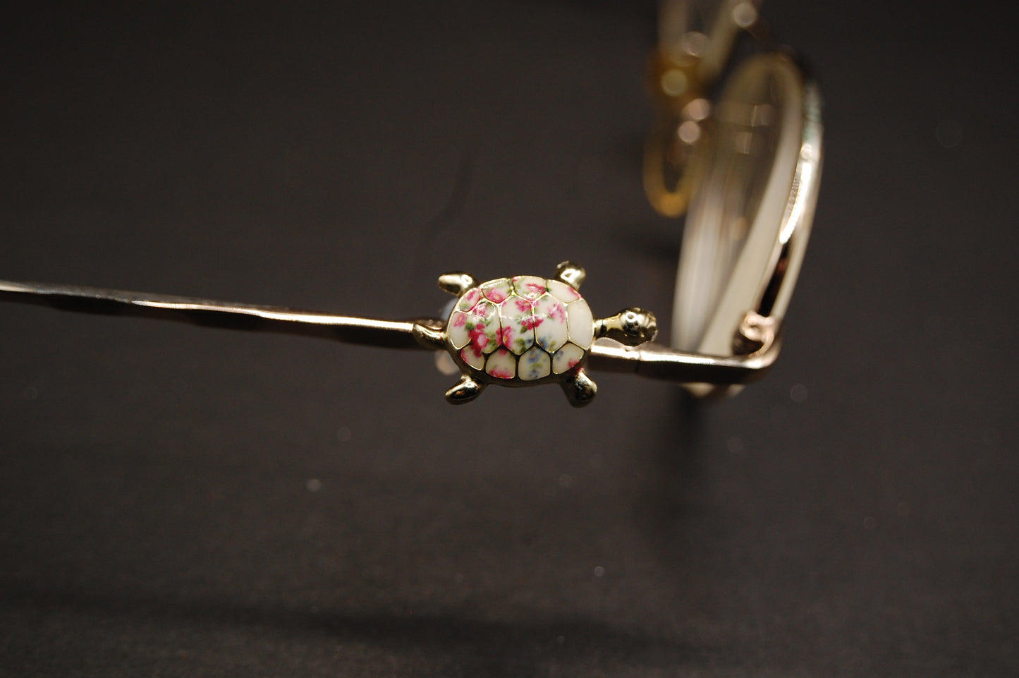 Floral Turtle Eyedeco Charm