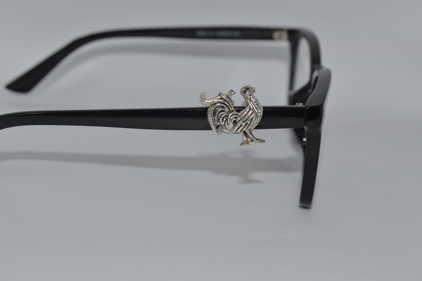 Silver Rooster Eyedeco Charm