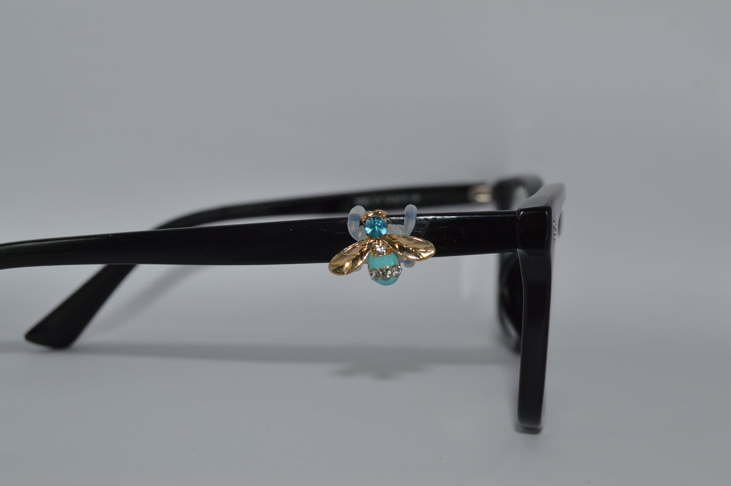 Teal Jeweled Bee Eyedeco Charm