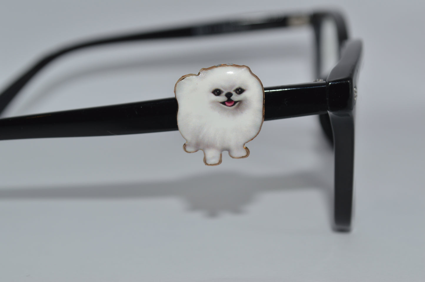 White Pomeranian Eyedeco Charm A52