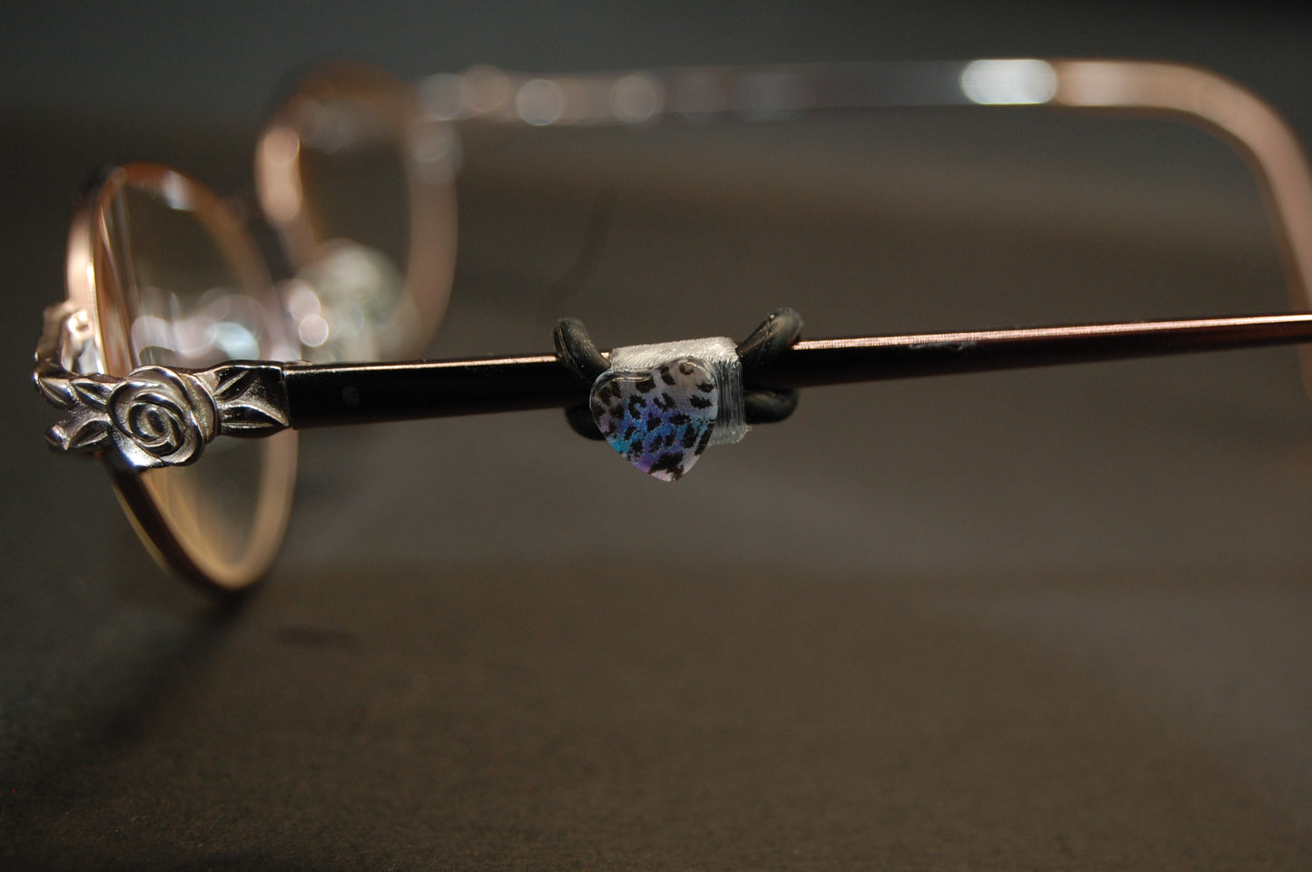 Checkered Heart 3 Eyedeco Charm
