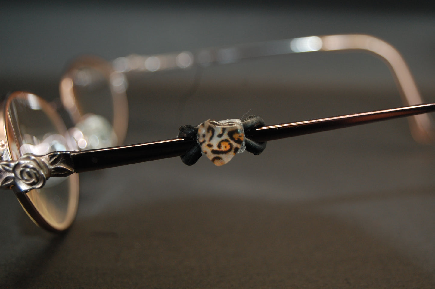 Checkered Heart 3 Eyedeco Charm