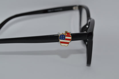American Flag Apple Eyedeco Charm