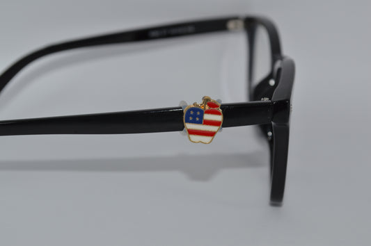 American Flag Apple Eyedeco Charm