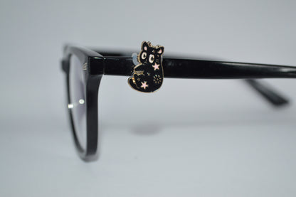 Black Cat w/ Stars Eyedeco Charm                                                A13