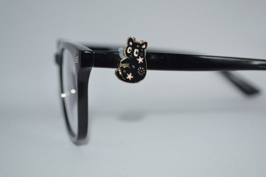 Black Cat w/ Stars Eyedeco Charm                                                A13