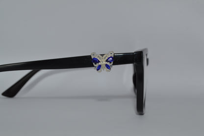Silver Bedazzled Butterfly Eyedeco Charm