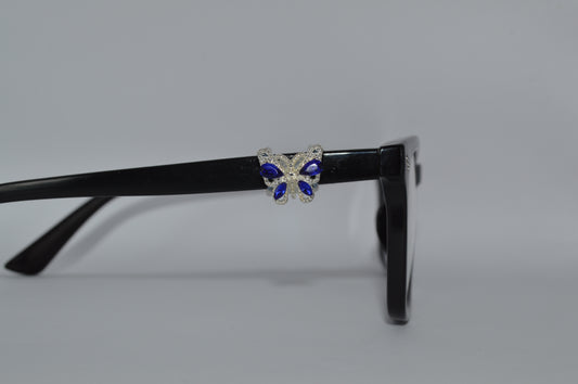 Silver Bedazzled Butterfly Eyedeco Charm