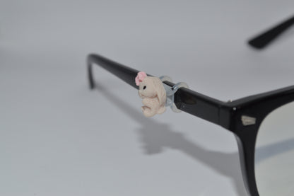 Rabbit w/ Pink Bow Eyedeco Charm