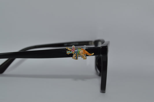 Jeweled Triceratops Eyedeco Charm