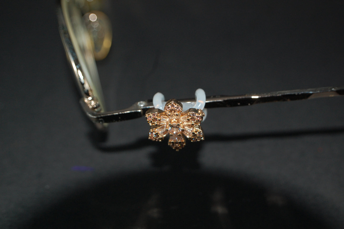 Jeweled Pink Flower Eyedeco Charm