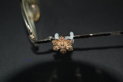 Jeweled Pink Flower Eyedeco Charm