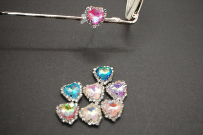 Large Jeweled Heart Eyedeco Charm