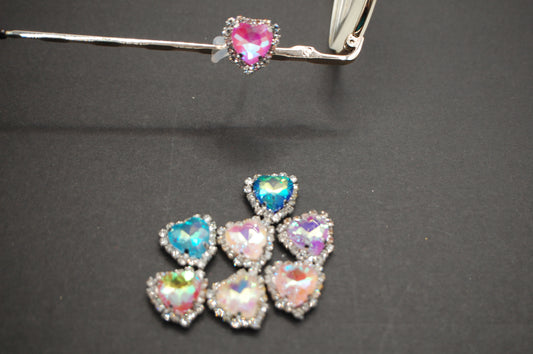 Large Jeweled Heart Eyedeco Charm