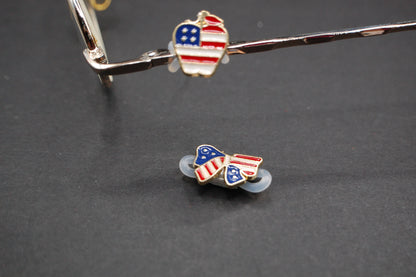 Patriotic Apple Eyedeco Charm                                           E38