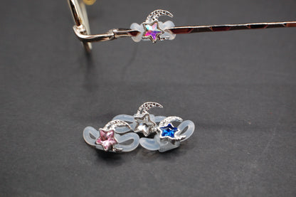 Jeweled Star and Moon Eyedeco Charm