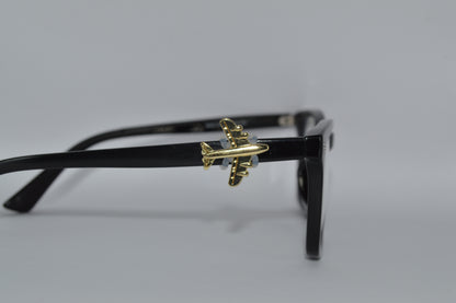 Gold Airplane Eyedeco Charm