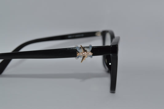 Jeweled Airplane Eyedeco Charm