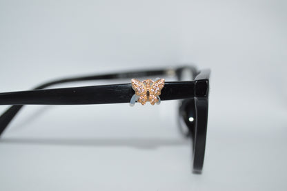 Gold Jeweled Butterfly Eyedeco Charm
