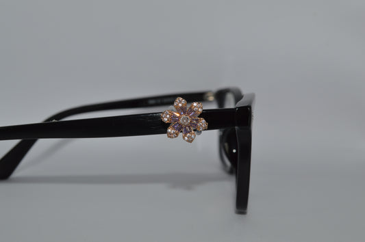 Jeweled Purple Flower Eyedeco Charm