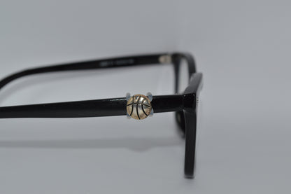 Metallic Basketball Eyedeco Charm