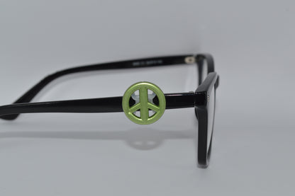 Green Peace Sign EyedecoCharm