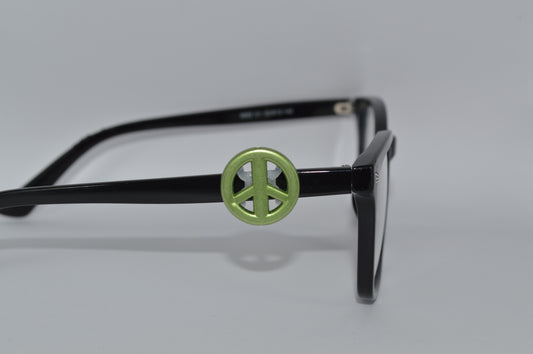 Green Peace Sign EyedecoCharm