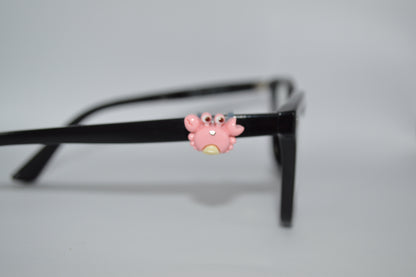 Pink Cartoon Crab Eyedeco Charm