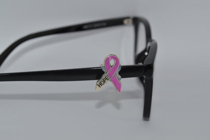 Pink Hope Cancer Ribbon Eyedeco Charm