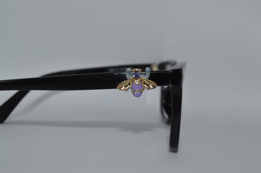 Purple Jeweled Bee Eyedeco Charm