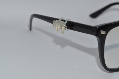 Silver Pig Eyedeco Charm