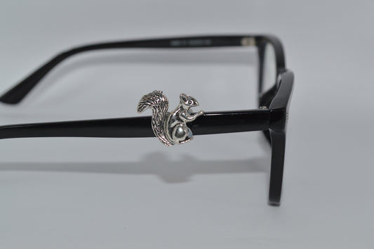 Silver Squirrel Eyedeco Charm