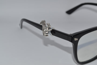 Silver Squirrel Eyedeco Charm