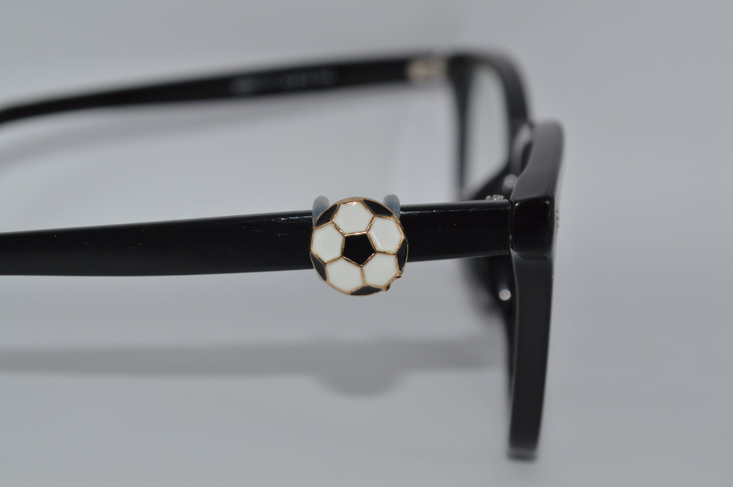 Black and White Soccer Ball Eyedeco Charm