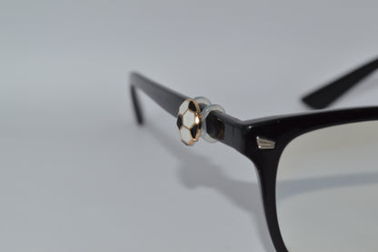 Black and White Soccer Ball Eyedeco Charm