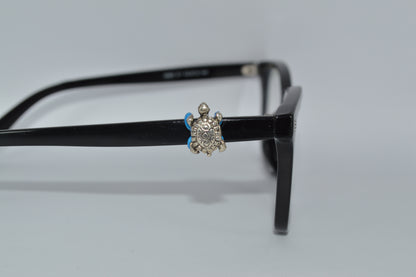 Silver Turtle Eyedeco Charm