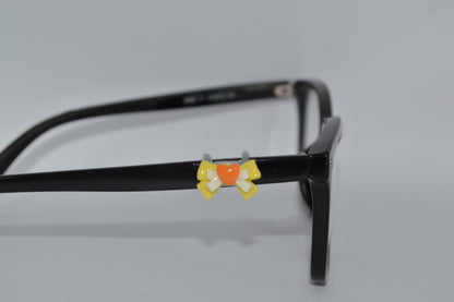 Yellow Bow Heart Eyedeco Charm