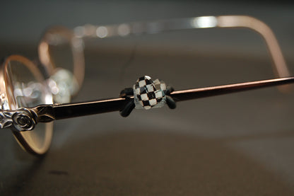 Checkered Heart 3 Eyedeco Charm