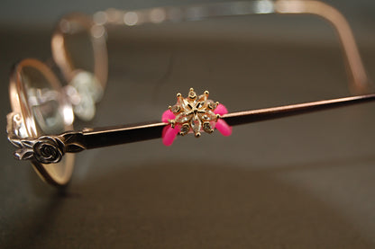 Red and Clear Jeweled Snowflake Eyedeco Charm