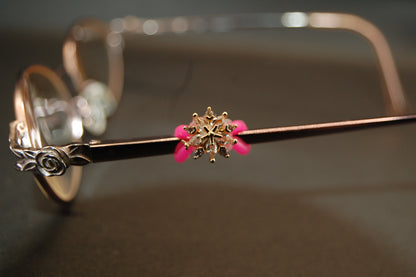 Red and Clear Jeweled Snowflake Eyedeco Charm