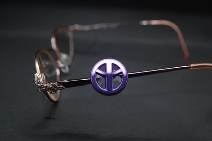 Purple Peace Sign Eyedeco Charm